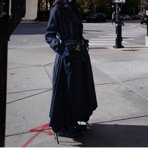 Subtle Luxury Navy Maxi Coat